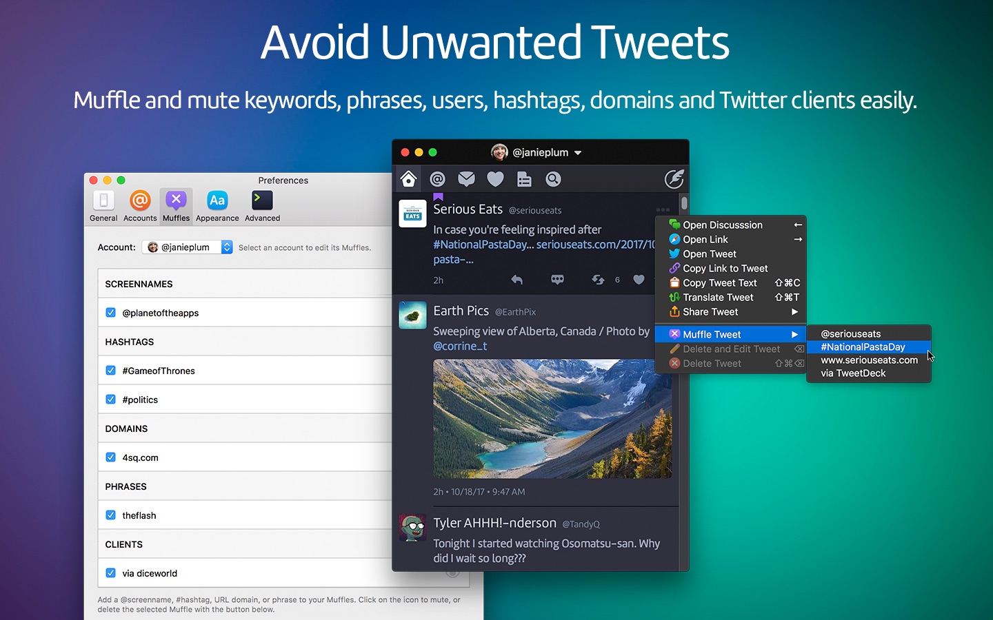 Screenshot do app Twitterrific: Tweet Your Way