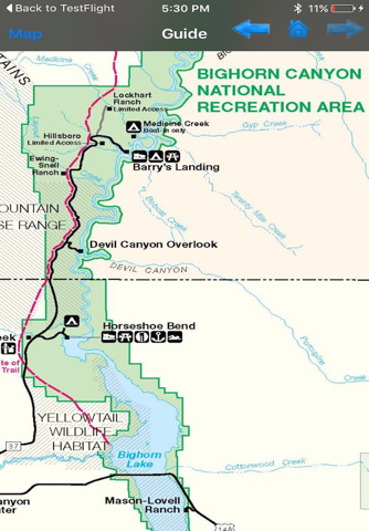 Bighorn Canyon National Recreation Area GPS Map screenshot 4
