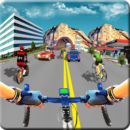 In Bicycle Racing on Highway