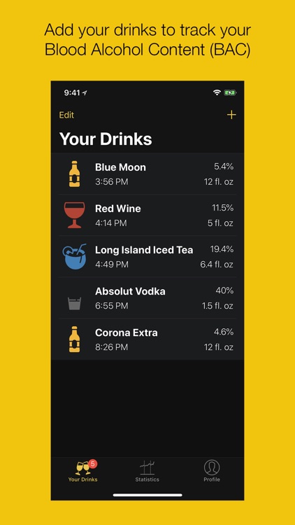 Drinks Tracker - Track drinks