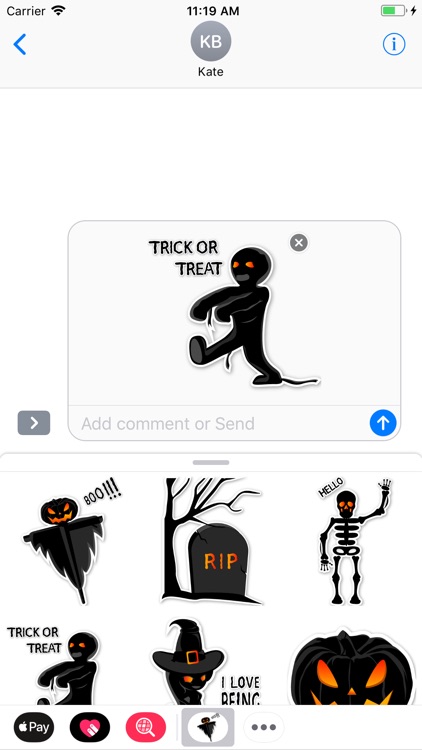 Black Halloween Stickers