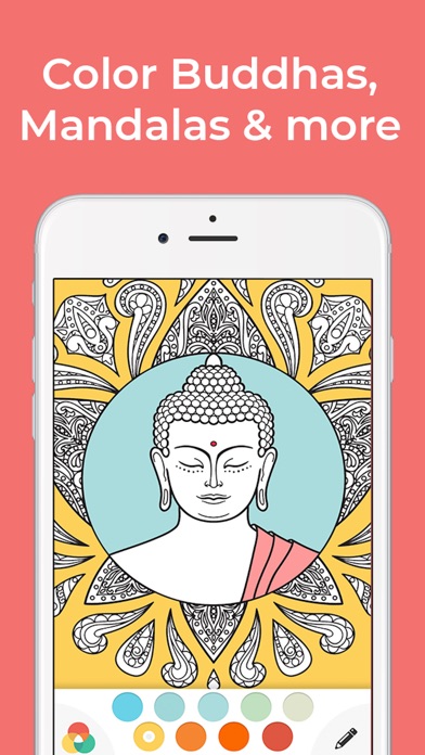 Buddhism Zen Coloring Book App screenshot 2