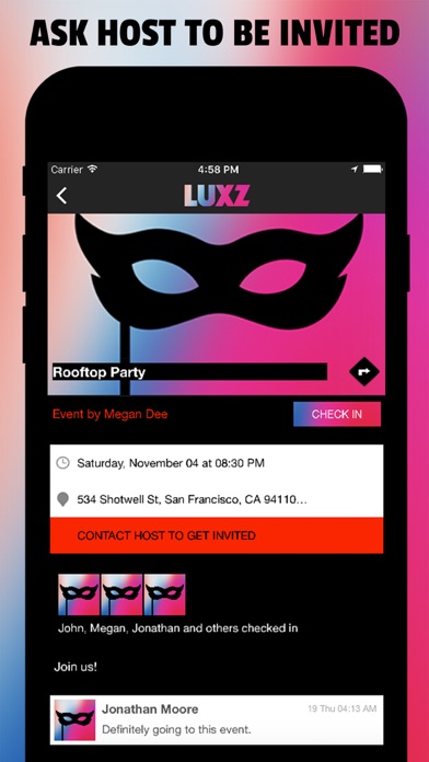 LUXZ - Attend VIP Events screenshot 2