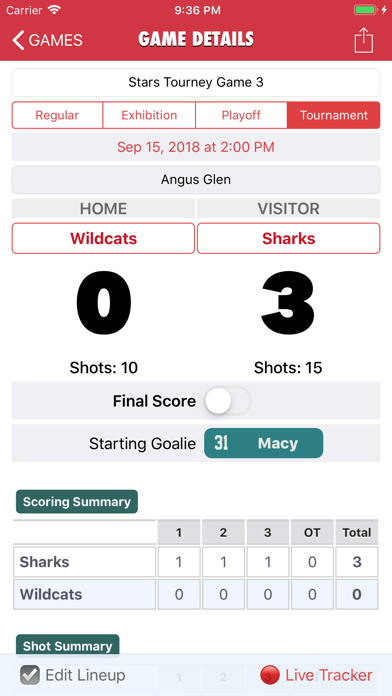 Goaliath Hockey Stats Trackerのおすすめ画像7