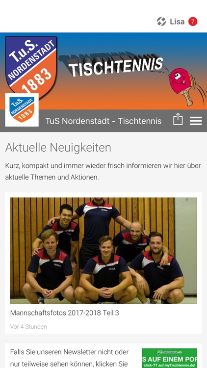 TuS Nordenstadt - Tischtennis