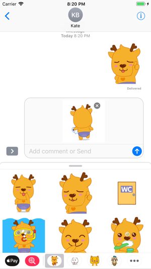 Cute Reindeer Stickers Pack(圖1)-速報App