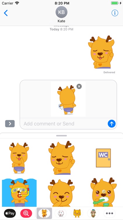 Cute Reindeer Stickers Pack