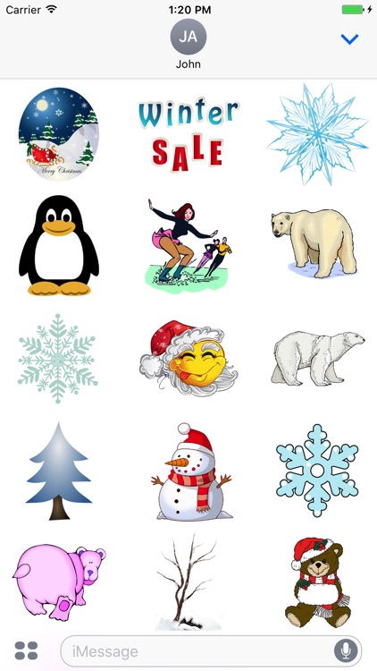 Fun Winter Season Stickers