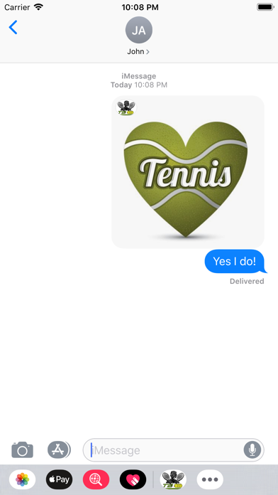 Denton Johnson Tennis Stickers screenshot 3