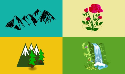 Waterfall, Mountain & Flower icon