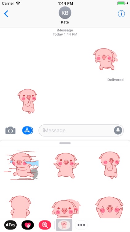 Mini Pig Animated Stickers 2