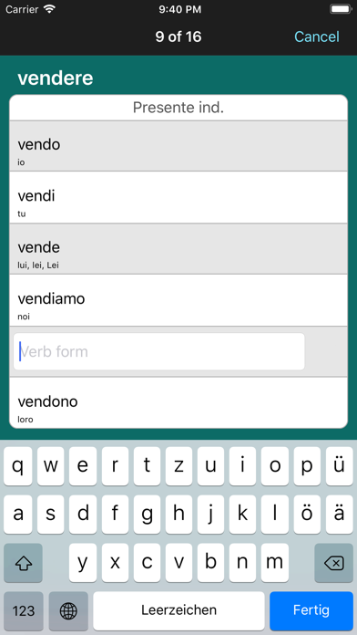 Italian Verbs & Conjugation - VerbForms Italiano Screenshot 8