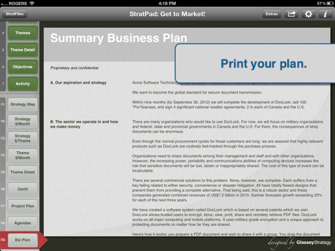 Entrepreneur's Business Plan screenshot 4
