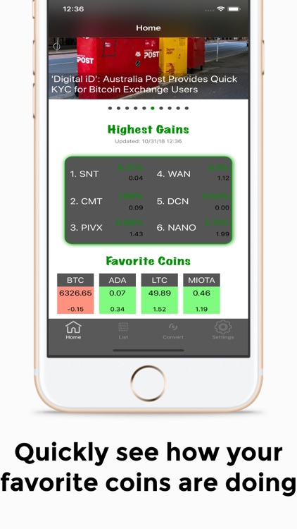 Coinwatch - Coin ticker