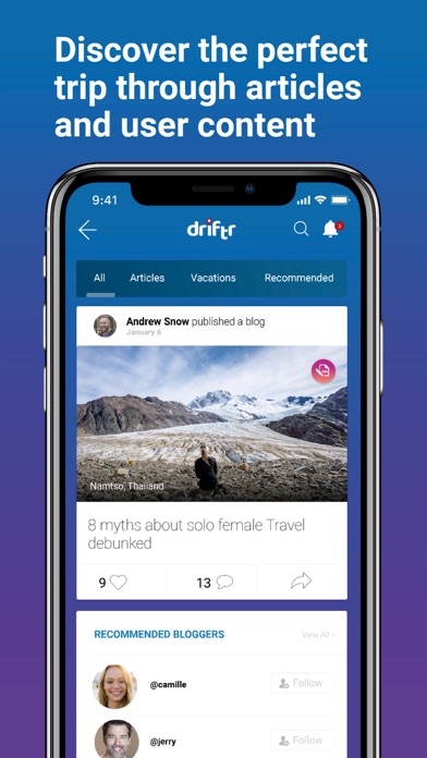 Driftr: Social travel platform screenshot 4