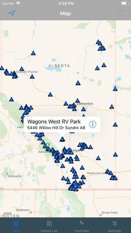 Alberta – Camping & RV spots