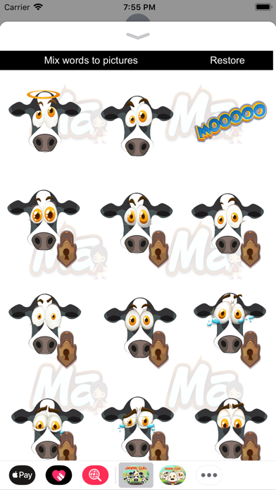 Animal Clan Cow Stickers screenshot 2