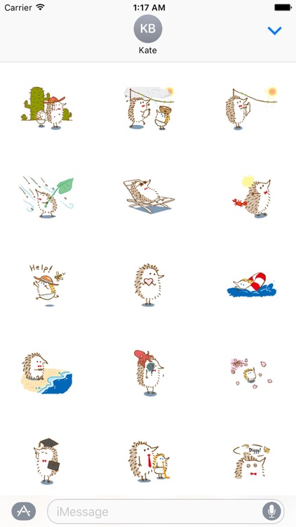 Cute Hedgehog - Hedgmoji Emoji Sticker