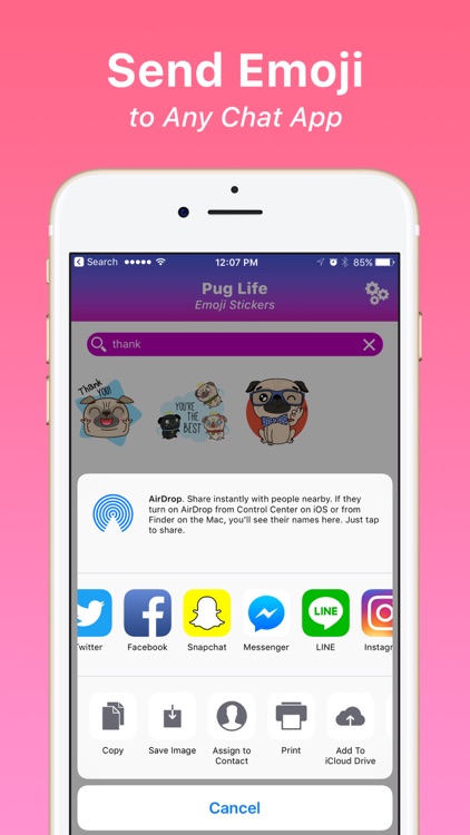 Pug Life Emoji Stickers
