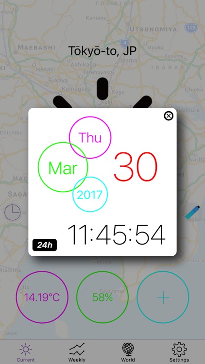 FLAT Weather Clock for iPhone