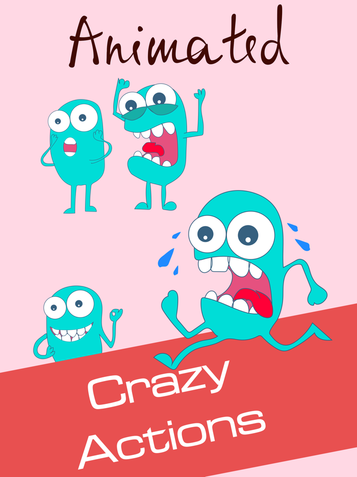 Cute Monster Crazy Animated