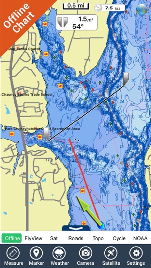 Eufaula lake Oklahoma HD GPS fishing offline chart(圖3)-速報App