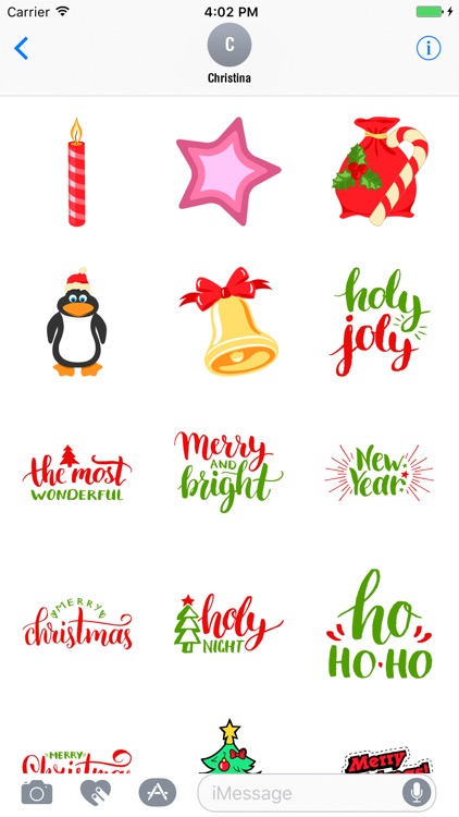 Animated Christmas Stickers Pack