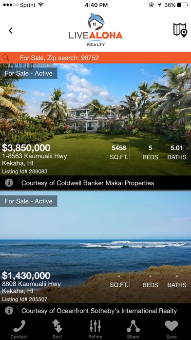 Live Aloha Realty Home Search screenshot 2