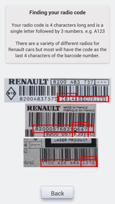Renault Radio Unlocker screenshot 3