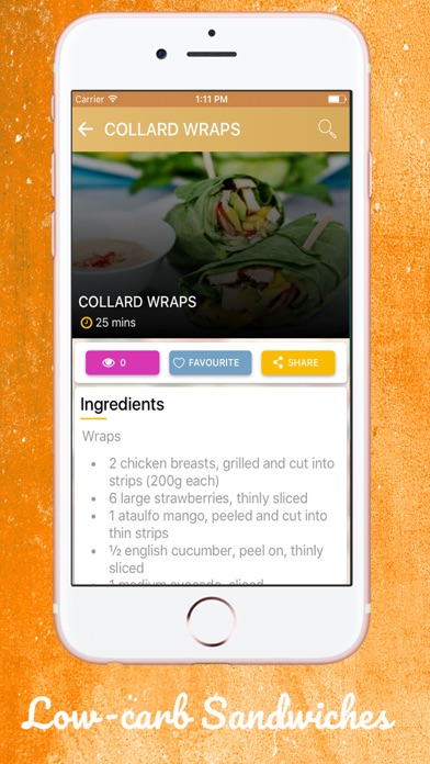 Low-carb wraps & sandwiches screenshot 2