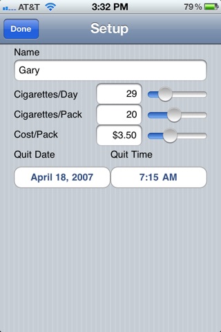 iQuit Counter screenshot 2