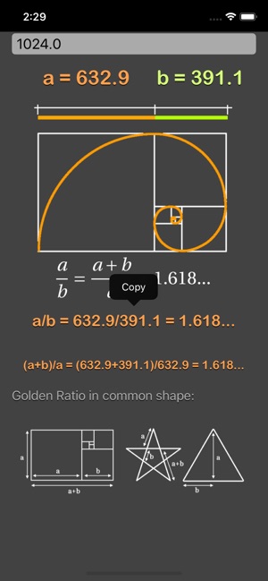 Golden Ratio Calculator Plus(圖6)-速報App