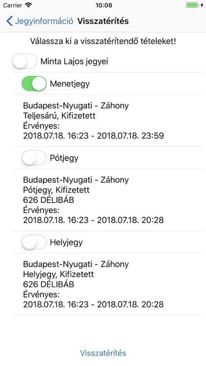 Vonatinfó screenshot-4