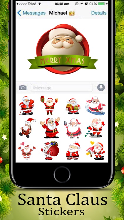 Santa Claus Awesome Sticker