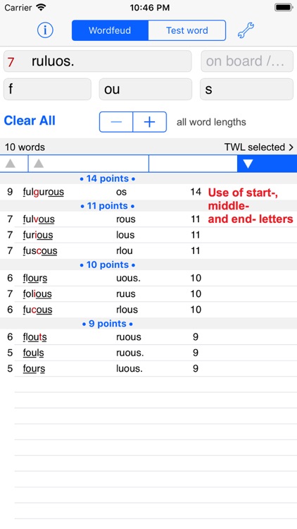 Words Finder Wordfeud/TWL