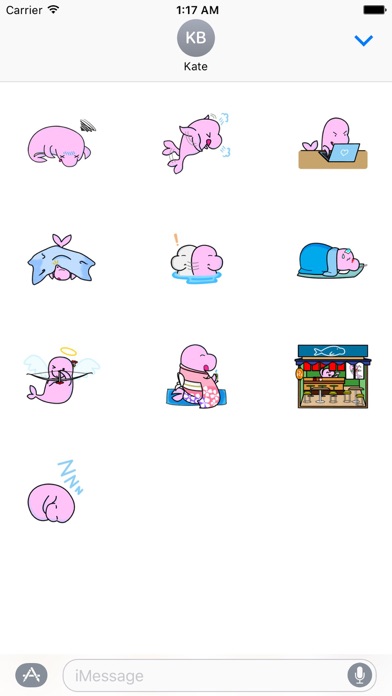 Pink American Manatee Stickers screenshot 3