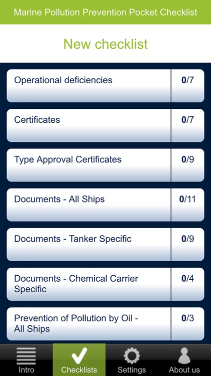 MARPOL Pocket Checklist