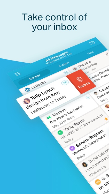 Chuck Email: Organized Mailbox screenshot-0