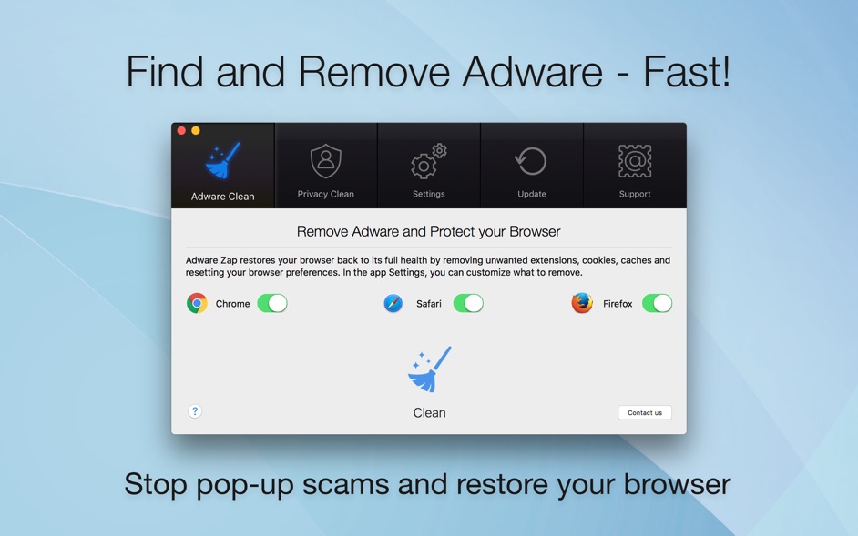 Adware Zap 2.0.1  Clean browser cookies, caches and more