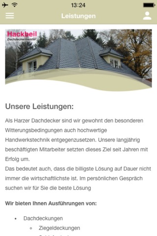 Hackbeil Dachdeckermeister screenshot 3