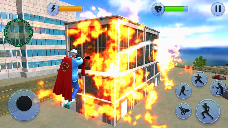 Flying Hero Granny City Rescue screenshot-5