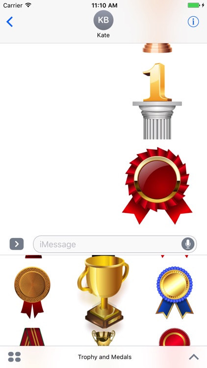 Trophy and Medals for iMessage