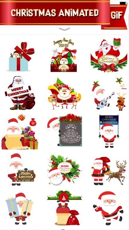 Happy Santa Animated Stickers