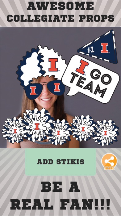 Illinois Fighting Illini Selfie Stickers screenshot 2