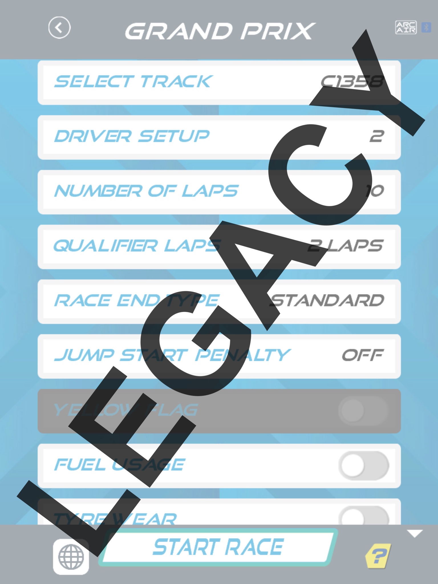 APP RACE CONTROL (LEGACY) screenshot 3