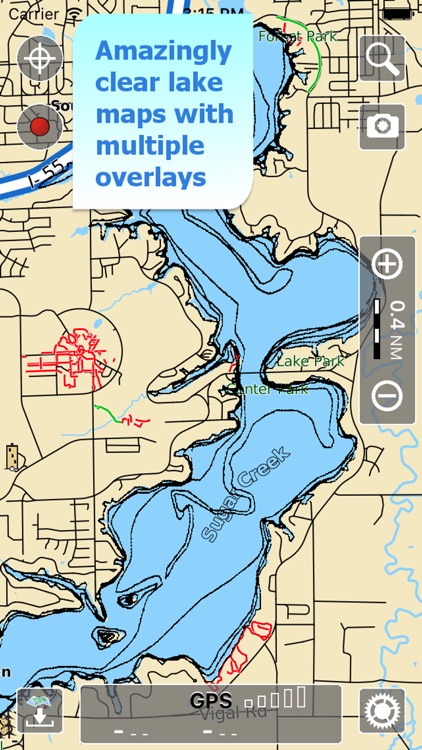 Aqua Map Illinois Lakes GPS