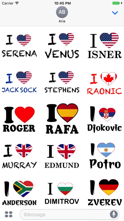 I Love Tennis Sticker