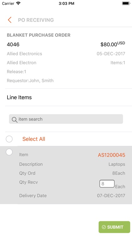 Smart PO Inspection Oracle EBS