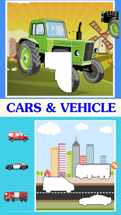 Vehicle kids learning : toddlers activities games