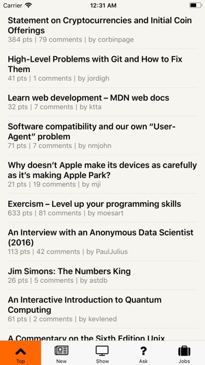 React Native Hacker News